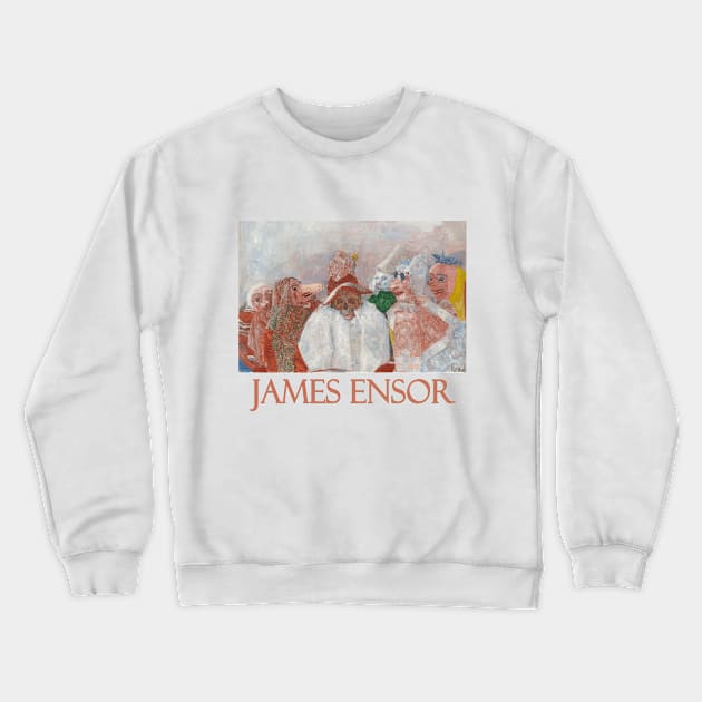 Masks Mocking Death by James Ensor Crewneck Sweatshirt by Naves